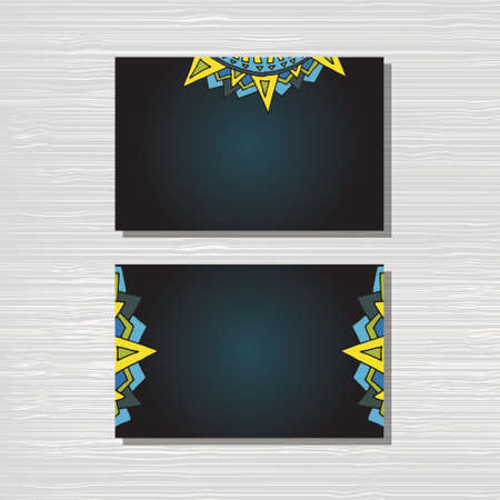 Yoga studio card templateのイラスト素材