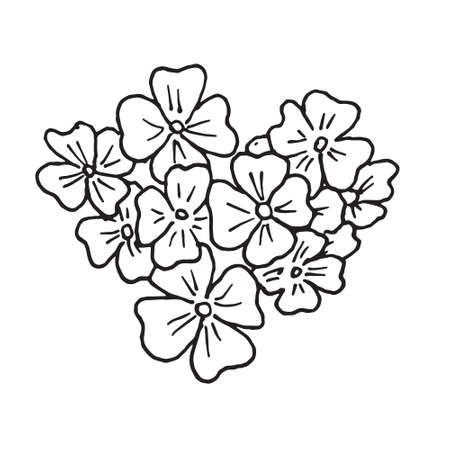 14 february - happy valentine day card. Hand drawn sketch illustrations. Perfect for coloring books and wedding invitations.のイラスト素材