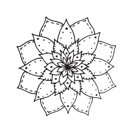 Creative mandala for coloring book and adults.のイラスト素材