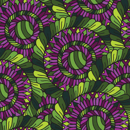 Flower mandala pattern for cards, invitations and coloring book. Boho style vector illustrationのイラスト素材