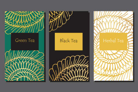 Hand drawn flower mandala for tea package, cards, invitations and coloring bookのイラスト素材