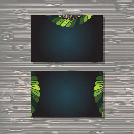 Creative template for designer, photographer or studio.  Vector editable pattern with front and back side visit cards.のイラスト素材