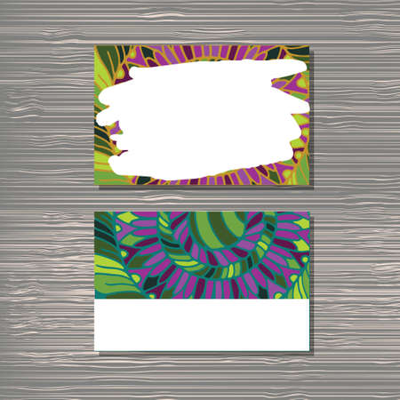 Creative template for designer, photographer or studio.  Vector editable pattern with front and back side visit cards.のイラスト素材