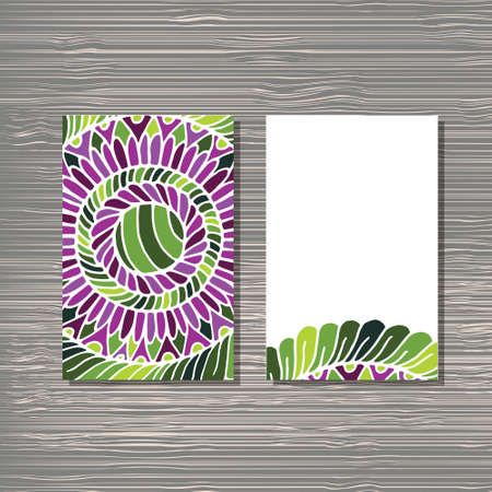 Creative template for designer, photographer or studio.  Vector editable pattern with front and back side visit cards.のイラスト素材