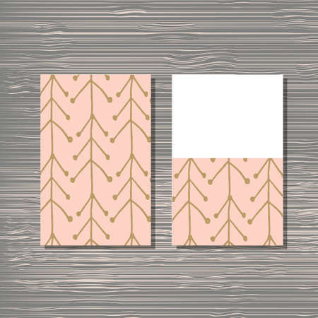 Creative template for designer, photographer or studio.  Vector editable pattern with front and back side visit cards.のイラスト素材
