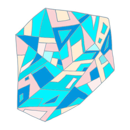 blue graphic abstract illustration in vectorのイラスト素材