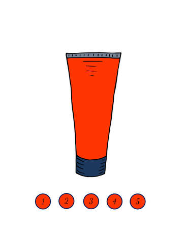 organic doodle cosmetics - cream or toothpasteのイラスト素材