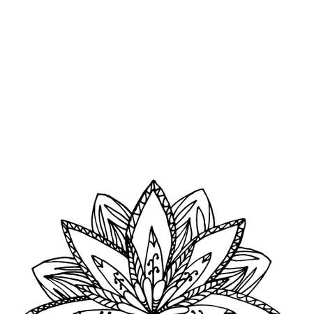 Indian flower mandala in vectorのイラスト素材