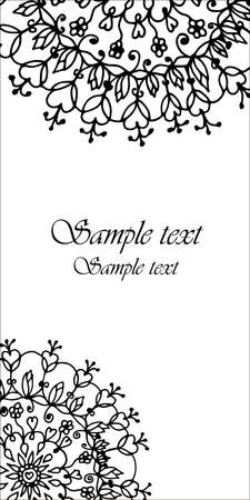 Mandala flower on vector bannerのイラスト素材