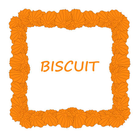 butter biscuit frame for bakeryのイラスト素材
