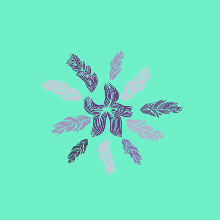 blue flowers shadowsのイラスト素材