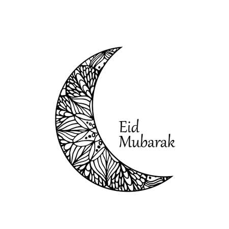 Eid Mubarak background with arabic mandala. Can be use as sticker, tag,  designgreetings card or label designのイラスト素材