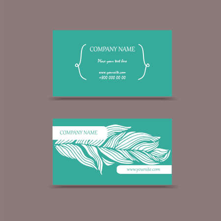Visit card. Hand paint. Place for your text.のイラスト素材