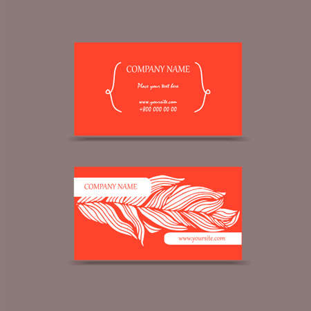 Visit cards with flowers shadows in vector for your businessのイラスト素材