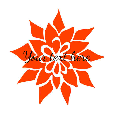 Hand drawn flower mandala for cards, invitations and otherのイラスト素材