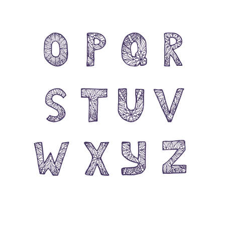 Hand drawn vector fontのイラスト素材