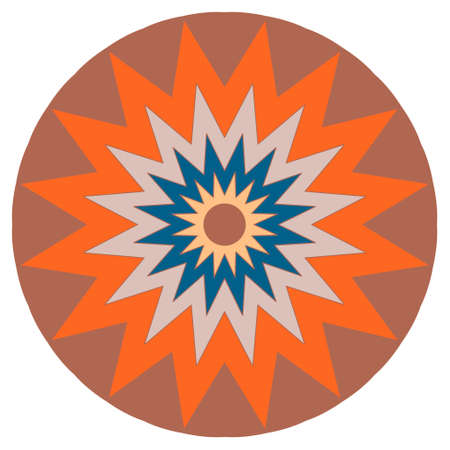 Hand drawn flower mandala for cards, invitations and otherのイラスト素材