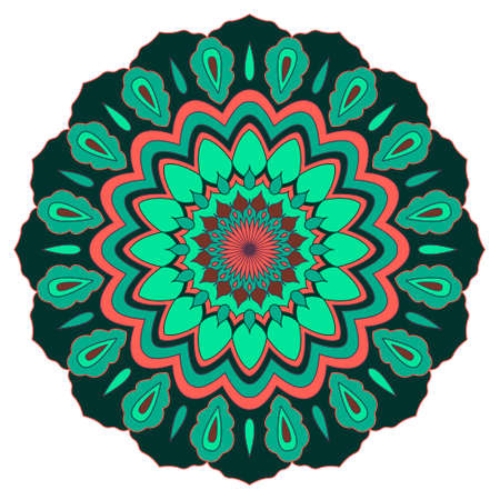 Hand drawn flower mandala for cards, invitations and otherのイラスト素材