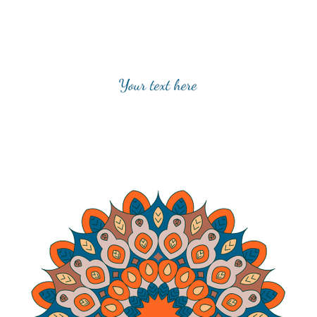 Wedding pattern with flower mandala in vectorのイラスト素材