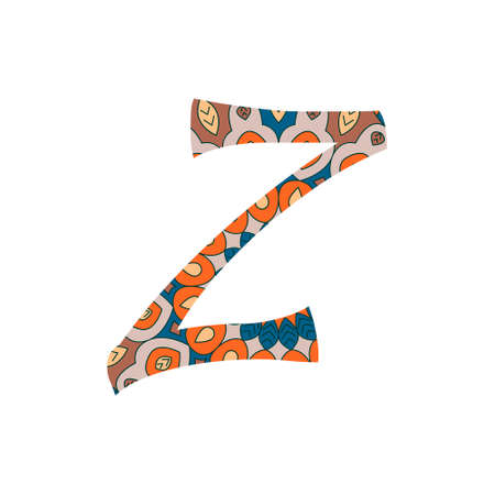 Flower letter in vectorのイラスト素材