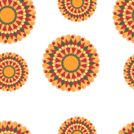 Seamless pattern with mandalasのイラスト素材