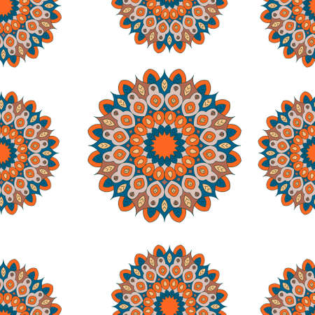Seamless pattern with mandalasのイラスト素材