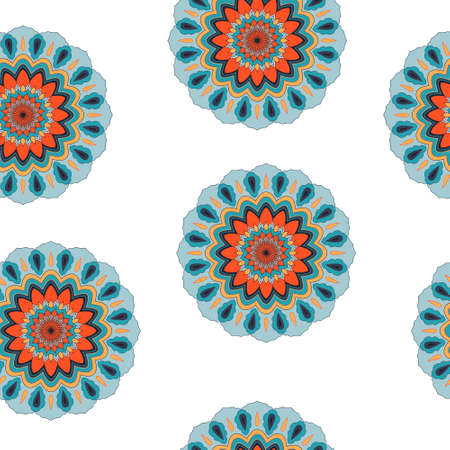 Seamless pattern with mandalasのイラスト素材