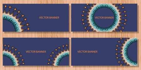 Banner with mandala design for South Indian festival Onamのイラスト素材