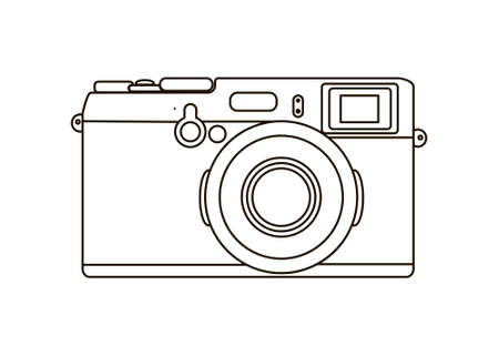 line camera illustration in vectorのイラスト素材