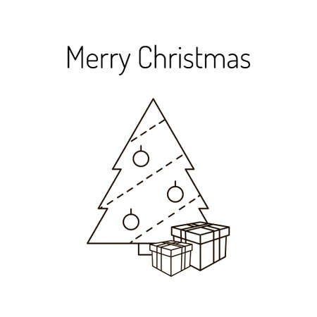 Merry christmas card. Vector illustrationのイラスト素材