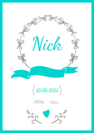 Baby Arrival Card in vectorのイラスト素材