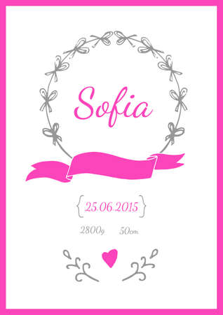 Baby Arrival Card in vectorのイラスト素材