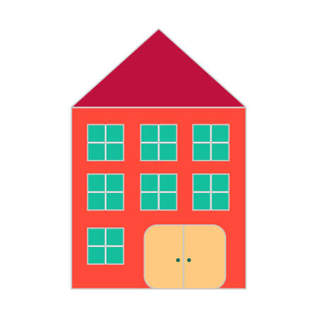 House in flat style for web, cards, infographicsのイラスト素材