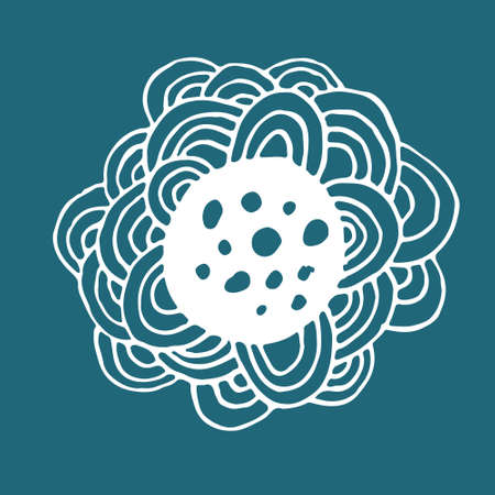Hand drawn flower mandala for cards, invitations and otherのイラスト素材