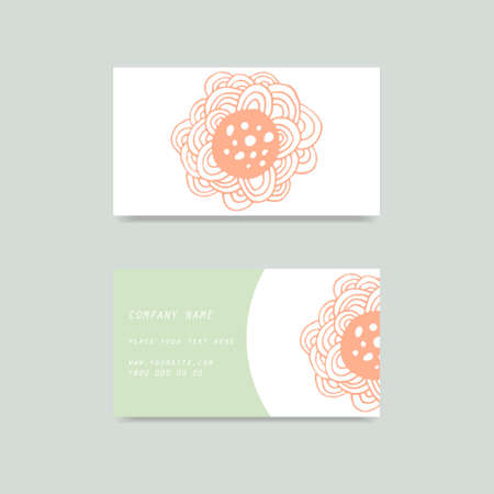 Visit or discount cards. Hand paint. Place for your text.のイラスト素材