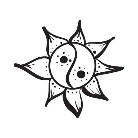 Hand drawn flower mandala for cards, invitations and otherのイラスト素材