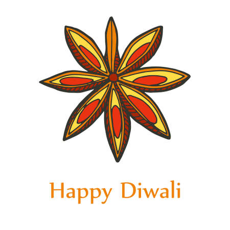 Happy diwali card in signのイラスト素材
