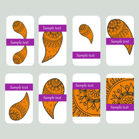 Set of discount cards. Hand paint. Place for your text.のイラスト素材