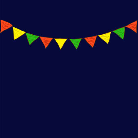 Pattern with colored flags for the June party of Brazilのイラスト素材