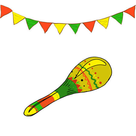 Pattern with colored flags for the June party of Brazilのイラスト素材