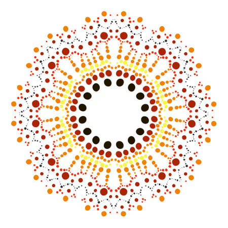 Hand drawn flower mandala for cards, invitations and otherのイラスト素材