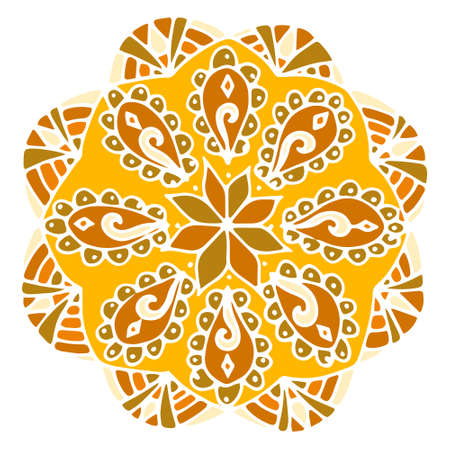 Hand drawn flower mandala for cards, invitations and otherのイラスト素材