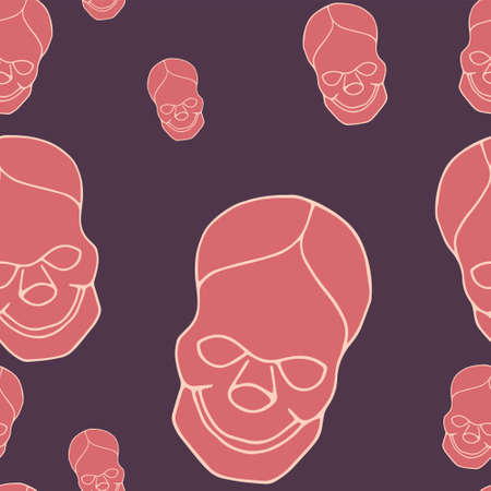 Vector Skull patternのイラスト素材