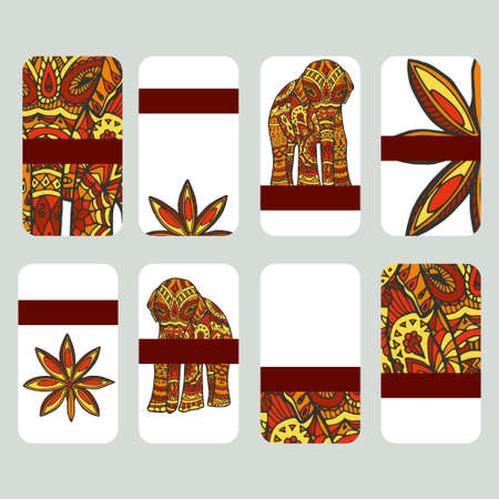 Set of discount cards. Hand paint. Place for your text.のイラスト素材