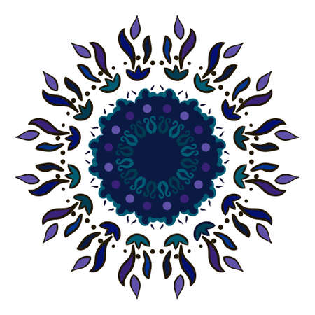 Hand drawn flower mandala for cards, invitations and otherのイラスト素材