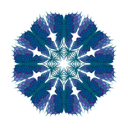 Hand drawn flower mandala for cards, invitations and other. Coloring bookのイラスト素材