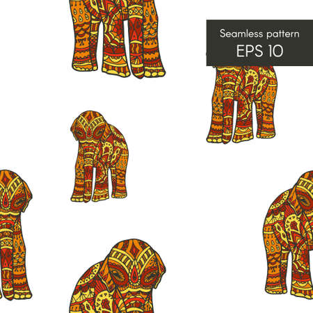 Seamless pattern with elephant for cards, invitations and otherのイラスト素材