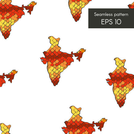 Seamless pattern with indian map for cards, invitations and otherのイラスト素材