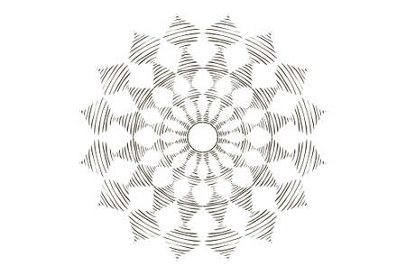 Hand drawn flower mandala for cards, invitations and otherのイラスト素材