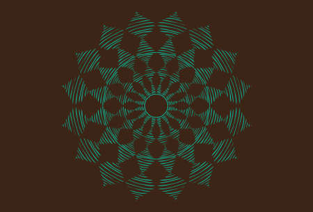 Hand drawn flower mandala for cards, invitations and otherのイラスト素材